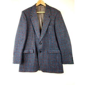 Vintage Wool Men's Plaid Blazer Size 42 Tall